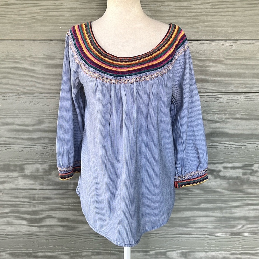 Lucky “Venice Beach” Embroidered Top